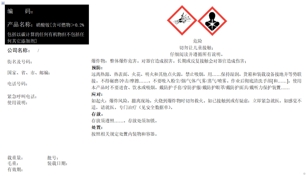 危險化學品